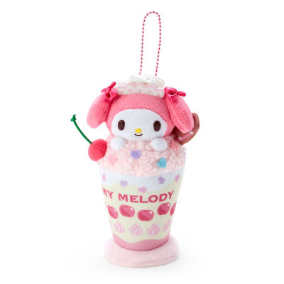 日本Sanrio正品My Melody 毛絨公仔匙扣掛飾(Parfait)