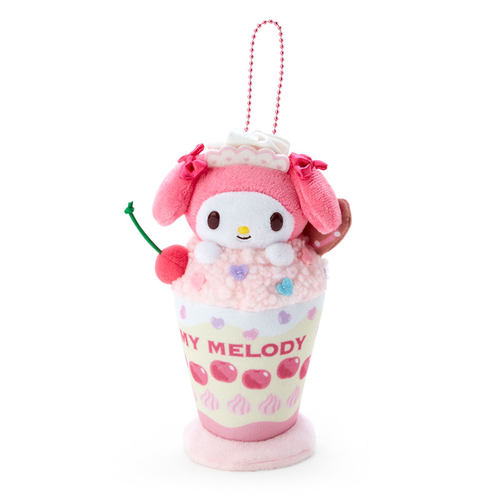 日本Sanrio正品My Melody 毛絨公仔匙扣掛飾(Parfait)