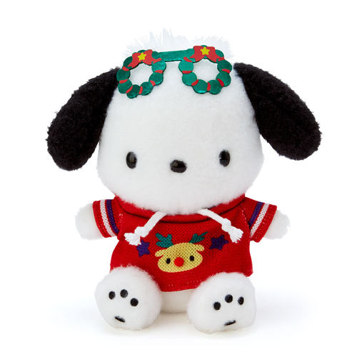 日本Sanrio正品PC狗Pochacco 聖誕節毛絨公仔擺設禮物