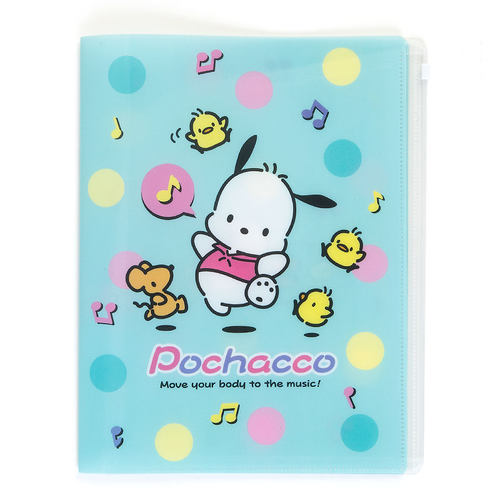 日本Sanrio正品Pochacco帕恰狗PC狗 文具A4快勞資料冊文件夾(6+1)