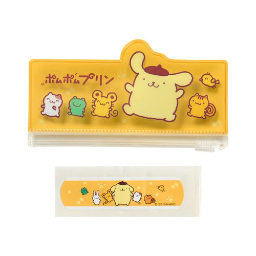 日本Sanrio正品Pompompurin布甸狗 創可貼膠布&收納袋