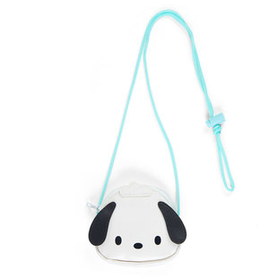 日本Sanrio正品PC狗Pochacco 掛頸頭型零錢包硬幣包