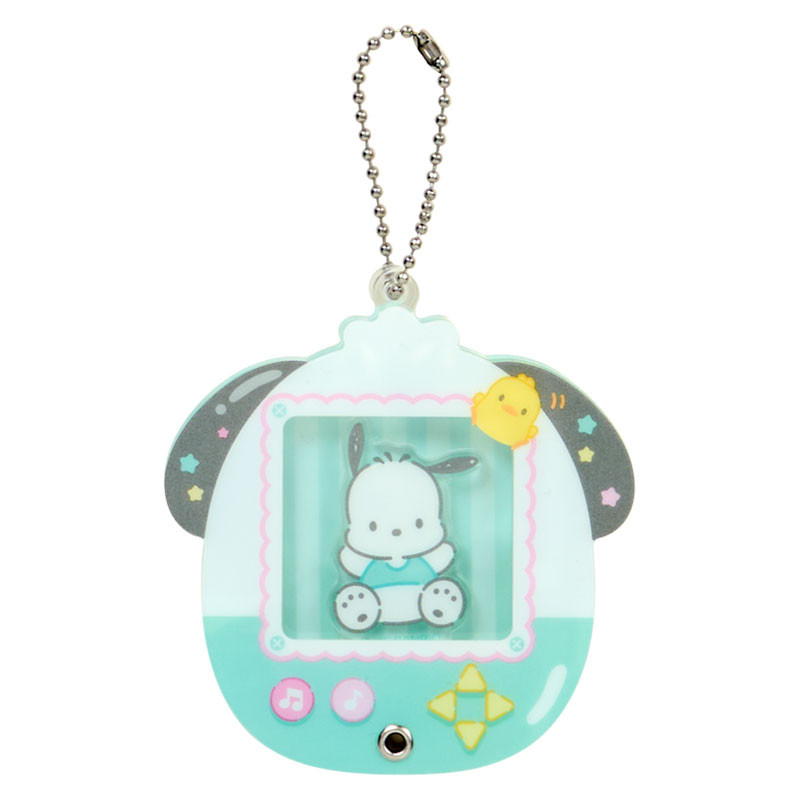 日本Sanrio正品PC狗Pochacco 遊戲機造型亞加力膠匙扣包掛件