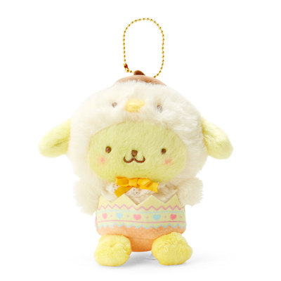 日本Sanrio正品Pompompurin布甸狗 毛絨公仔匙扣包掛(復活節小雞)