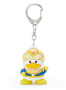 日本Sanrio正品AP鴨Ahiru No Pekkle 塑膠公仔匙扣包掛件(Hero)
