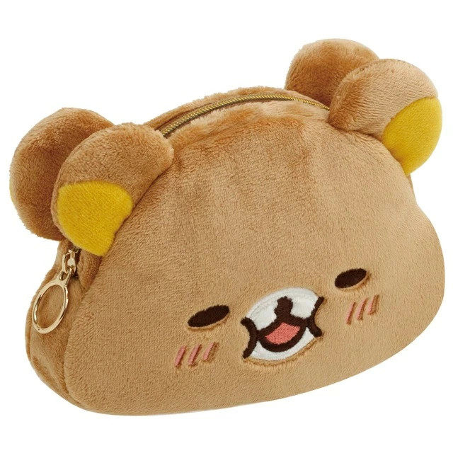 日本SanX正品Rilakkuma鬆弛熊 手拿包化妝包收納包Let's Eat