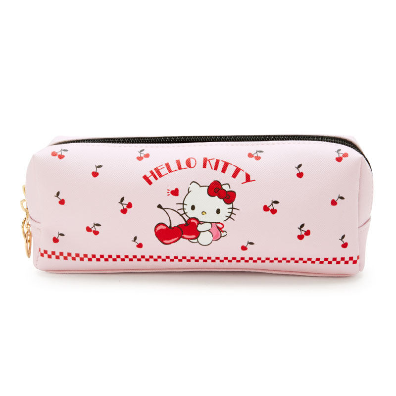 日本Sanrio正品Hello Kitty 雙拉鏈筆袋文具收納包