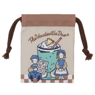 日本Sanrio正品The Vaudeville Duo 小束口袋抽繩袋Vintage Retro