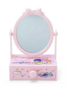 日本Sanrio正品Littletwinstars雙子星 迷你鏡桌面收納盒(雜貨)