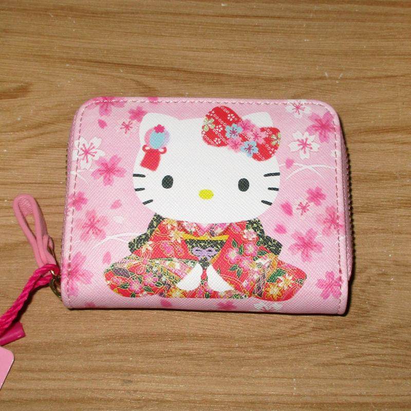日本Sanrio正品Hello Kitty Manufatto交通卡套零錢包硬幣包Pink