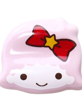 日本Sanrio正品Littletwinstars雙子星LaLa陶瓷筷子座托架(Face)