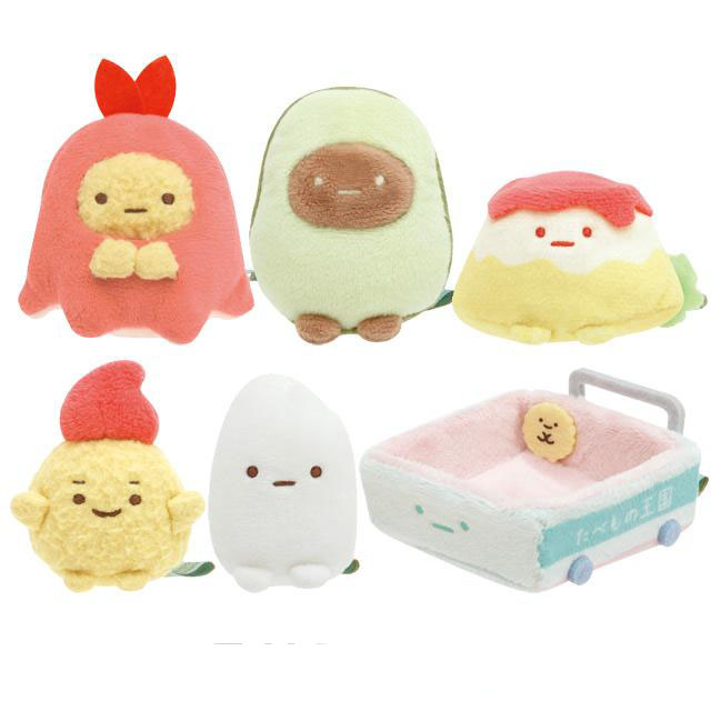 日本SanX正品Sumikko Gurashi角落生物 迷你毛絨公仔(食物王國)