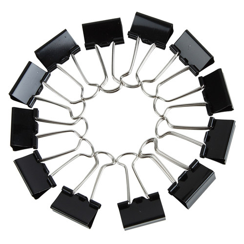 齐心黑色长尾夹文件夹