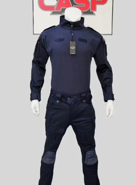 CASP蛙服战术套装蓝色速干作战夏作训服男黑色教官服上衣裤子