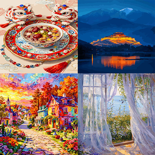 子儒画艺DIY数字油画手工涂色风景2解压
