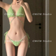 小清新绿色链条性感BIKINI泳衣比基尼女小胸聚拢海滩度假泳装 2355