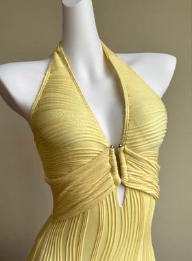 omom新款立体褶皱条纹连体大三角泳衣高腰显瘦度假游泳装4068