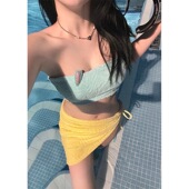 2026年新款 夏日休闲度假沙滩三件套分体辣妹比基尼0818 时尚