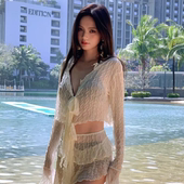 比基尼分体泳衣女四件套性感小胸海边度假泳装 omom 2026春夏新款