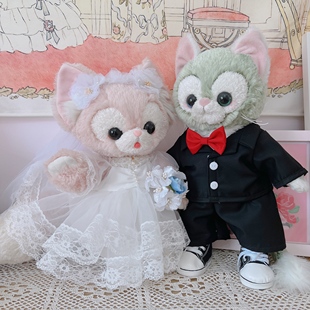 玲娜贝儿着替婚纱新人庆典礼服杰拉多尼西服CP婚礼压床娃娃衣服