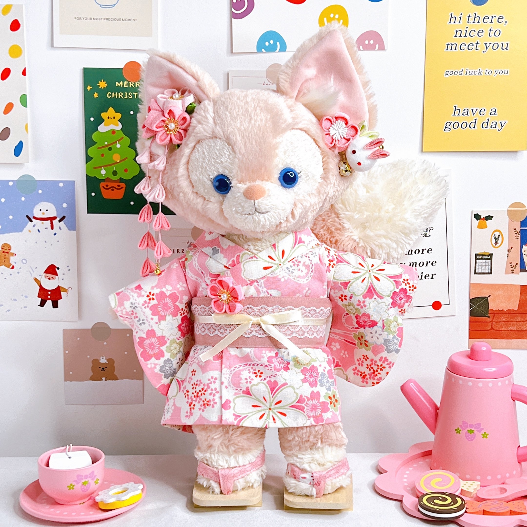 南风格子手作玲娜贝儿着替原创玩偶和服古装配木屐日系风格衣服