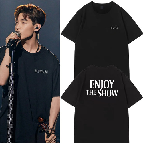Henry-Lau刘宪华EnjoyTheShow周边短袖大华丽宪场T恤应援物上衣服