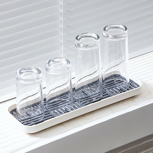 杯子沥水架双层沥水杯架水吧台置物架水瓶收纳架滤水架玻璃杯托盘
