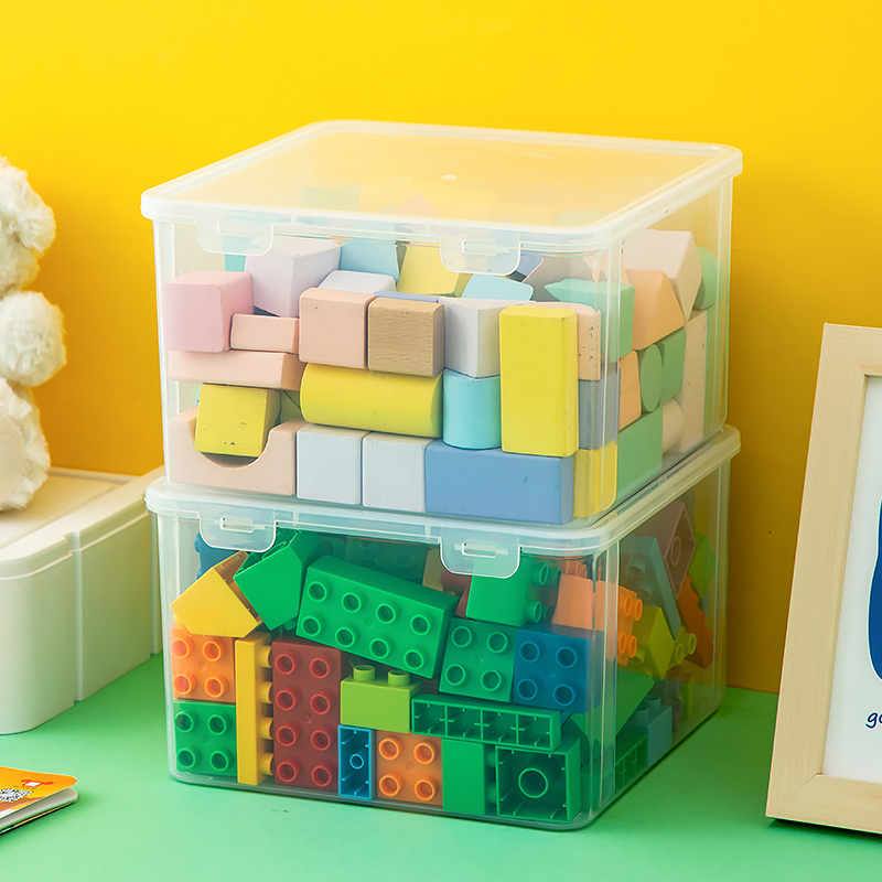 透明小颗粒乐高收纳盒积木收纳箱儿童玩具零件分类整理箱分格分装