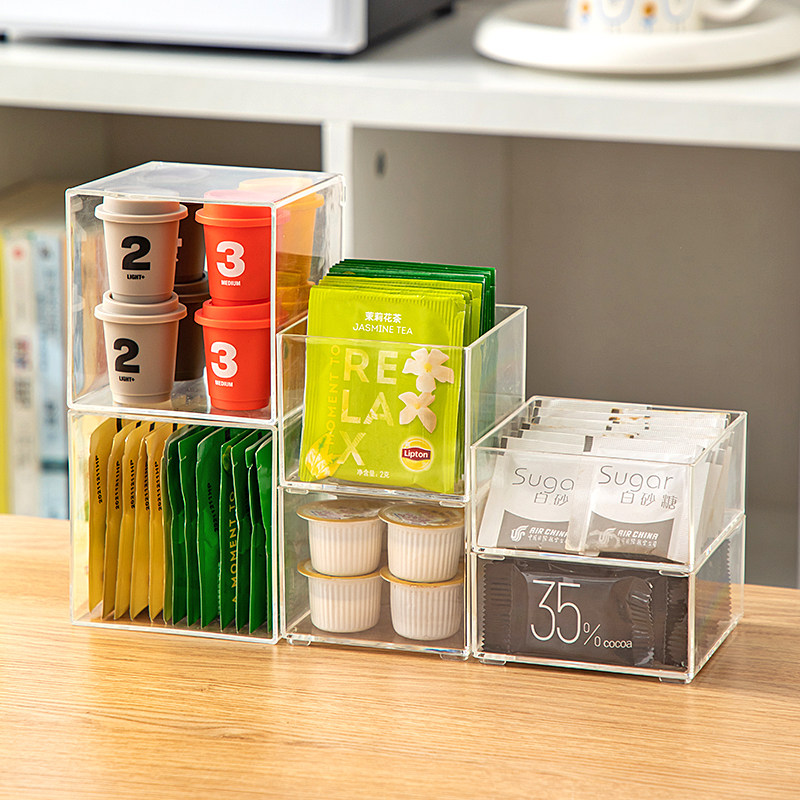 茶水间吧台茶包收纳盒图片