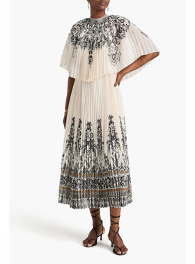 ZIMMERMANN正品代购过季款气质贵气斗蓬款百摺连衣裙18209