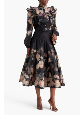 ZIMMERMANN正品代购过季款宫廷风立体感花朵伞裙60421