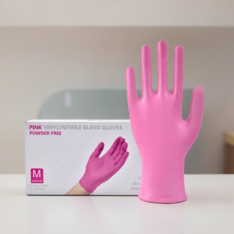 万力塑胶食品级一次性PVC手套乳胶烘焙餐饮家用加厚丁腈美容按摩