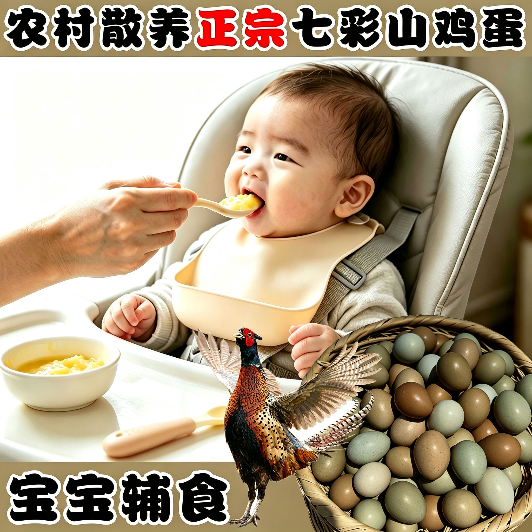 野鸡蛋新鲜高营养30枚宝宝辅食