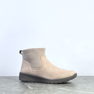 出美单中帮运动鞋女鞋布面拼接休闲鞋轻便舒适防滑足弓支撑健步鞋