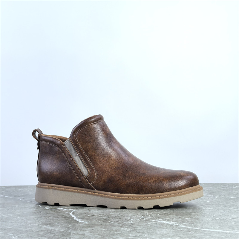 出英国单时尚马丁靴女革面拼接侧拉链休闲鞋耐磨防滑厚底女短靴