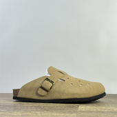 懒人一脚蹬洞洞鞋 欧美单复古勃肯鞋 女外穿厚底软木包头半拖鞋 女