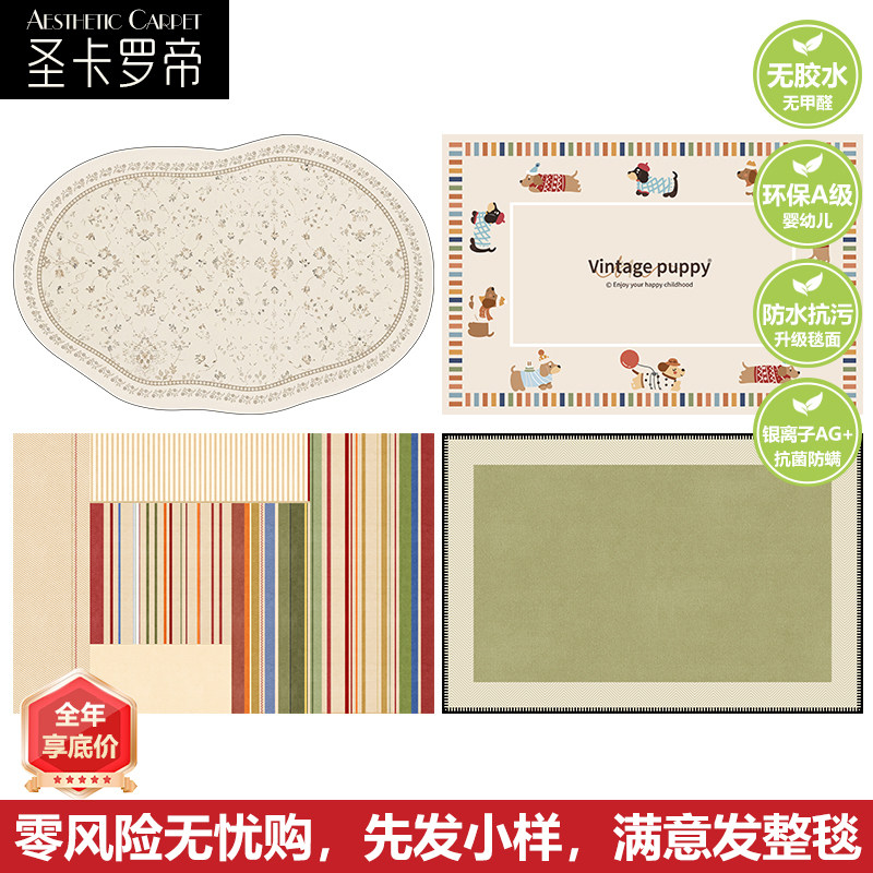 地毯客厅美式极简防水防污抗菌