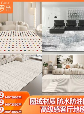 圣卡罗帝客厅轻奢大地毯高级感卧室房间地垫满铺家用床前毯飘窗垫