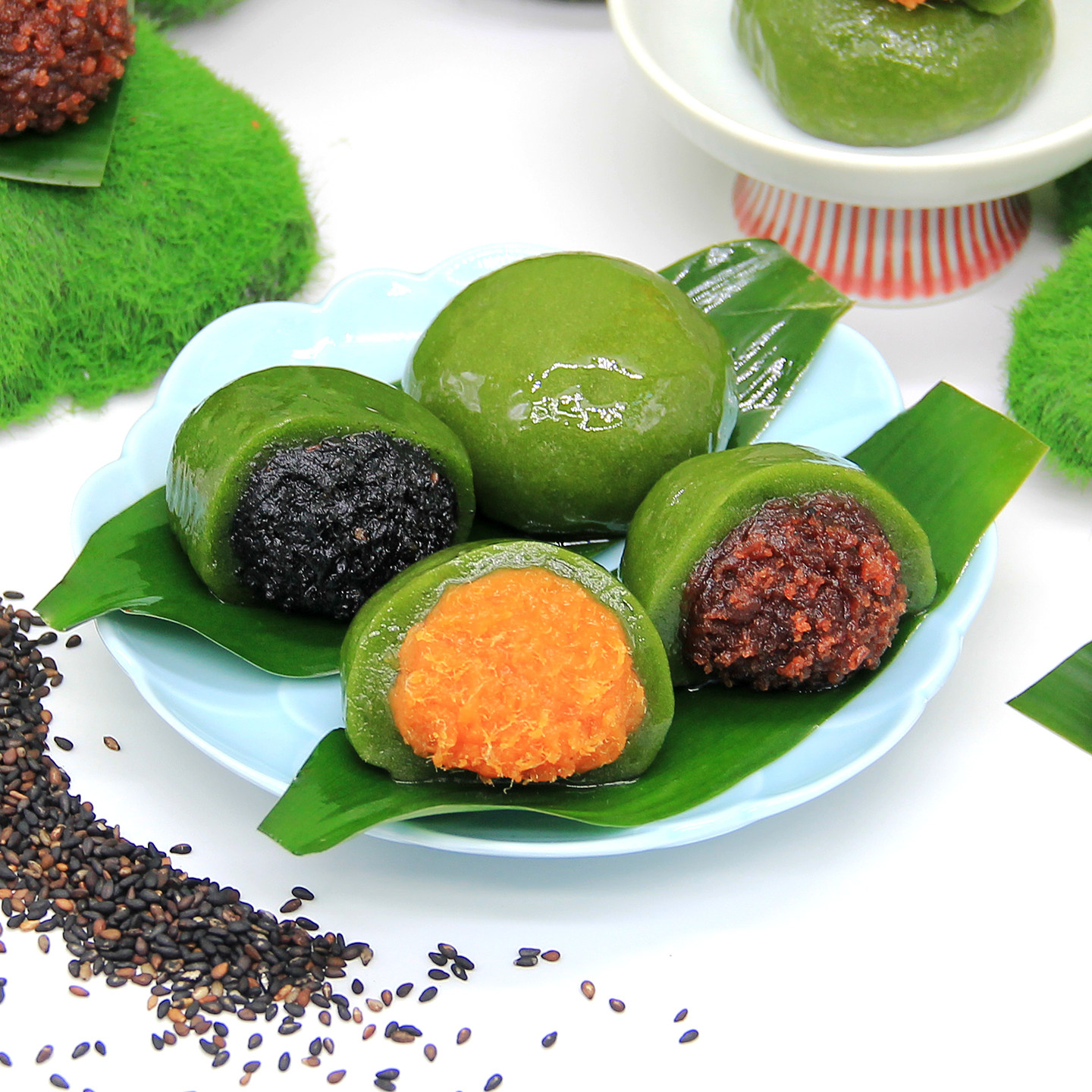 老香斋艾草青团咸蛋黄肉松芝麻健康零食小吃老式糕点上海特产美食