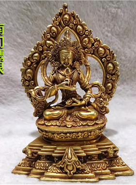 4寸金刚萨垛尼泊尔纯铜鎏金佛像