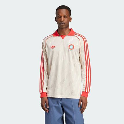 Adidas阿迪达斯FCB LS JSY男子翻领运动休闲足球服长袖卫衣IS6507