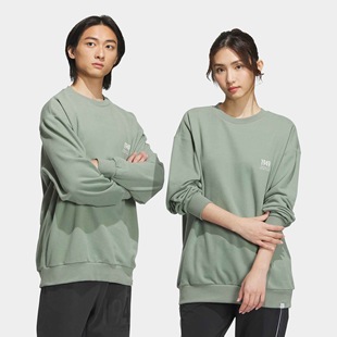 Adidas阿迪达斯VERBIAGE 薄绒宽松舒适运动卫衣IK3491 CREW男女款