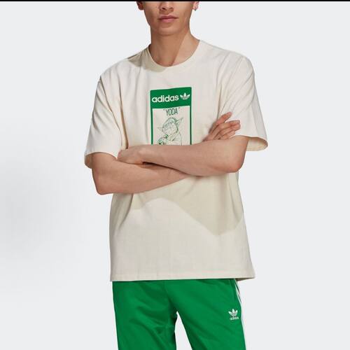 Adidas阿迪达斯TEE YODA男女同款夏季运动休闲圆领短袖T恤 GP3461