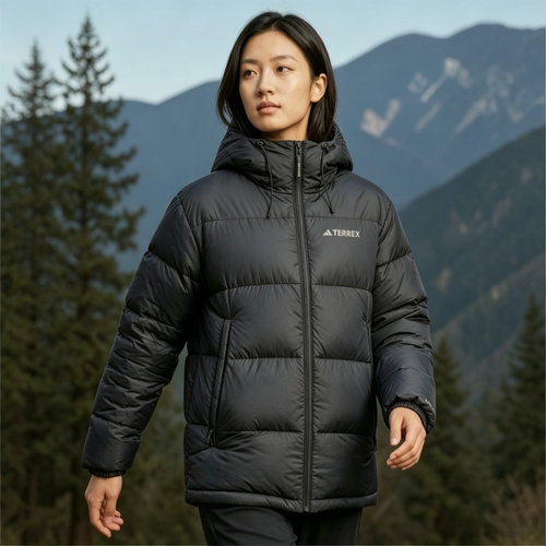 Adidas阿迪达斯连帽运动羽绒服