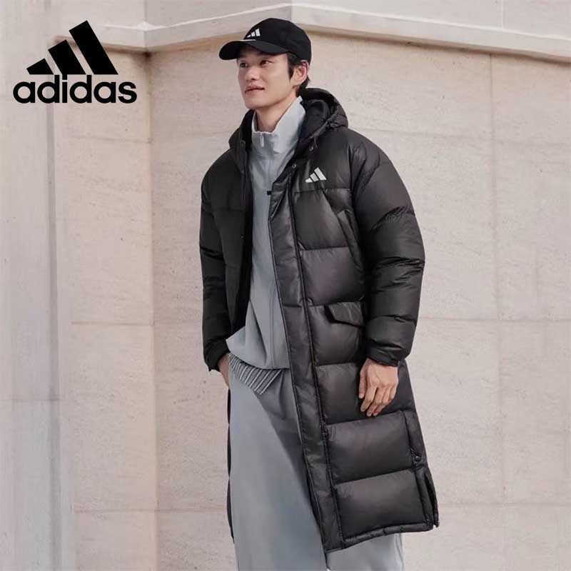 阿迪达斯男女中长款保暖羽绒服