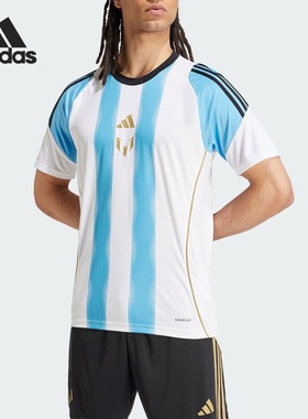 Adidas阿迪达斯MESSI TR JSY男子足球运动训练休闲短袖T恤 IZ2996