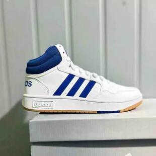 Adidas阿迪达斯HOOPS 3.0 MID K儿童冬高帮休闲板鞋IE0222 IF2722