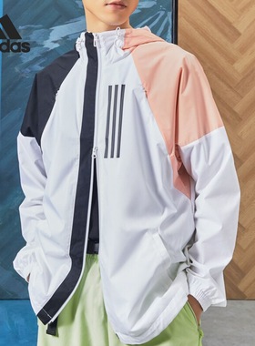 Adidas阿迪达斯M ADIDAS W.N.D.男子运动训练休闲夹克外套 EK4626
