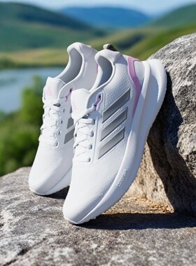 Adidas阿迪达斯RUNFALCON 5 W 女子低帮耐磨网面透气跑步鞋JI3981