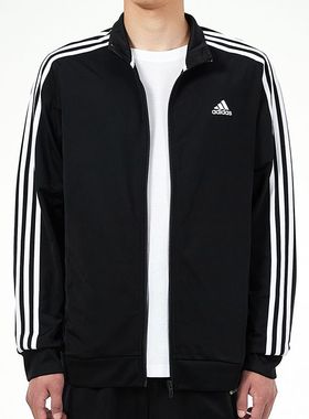 Adidas阿迪达斯M 3S TT TRIC三条纹男运动休闲立领夹克外套H46099